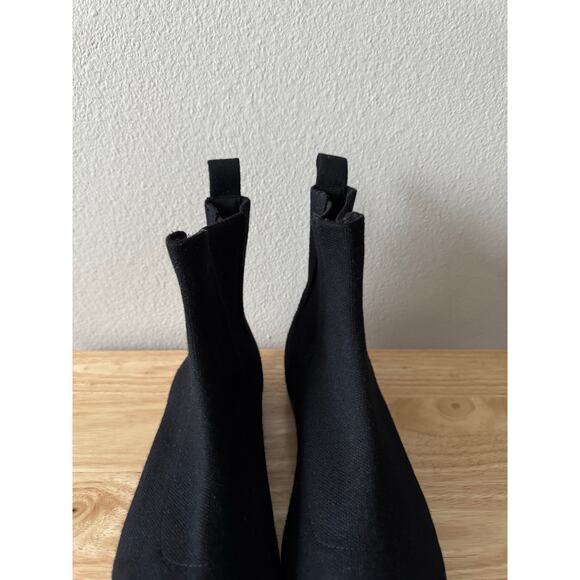 ✨SOLD✨Vivaia Women’s Rachel Black Square Toe Slip On Wool Ankle Boots US 9 - Picture 8 of 16